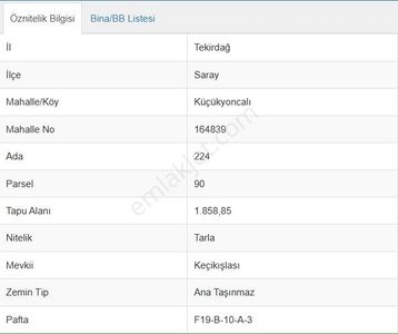 Eu Gayrimenkul'den 1800 Metrekare Köy Merkezine Yakın Tarla