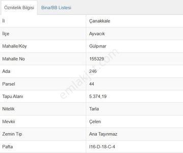 Eu Gayrimenkul'den 14800 Metrekare Tarla Nitelikli Zeytinlik