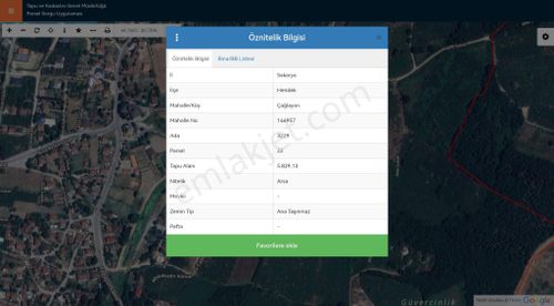Sakarya Hendek'te Sanayi İmarlı Net 5829 M² Arsa