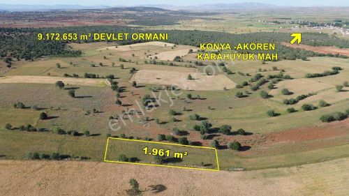 Akören Karahüyükde 1.961 M2 Müstakil Tapulu Tarla