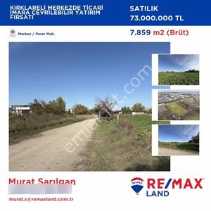 Remax Land Kırklareli Merkez Karma Proje Arsası