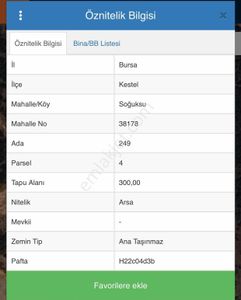 Kestel Soğuksu'da Villa İmarlı Satılık Arsa