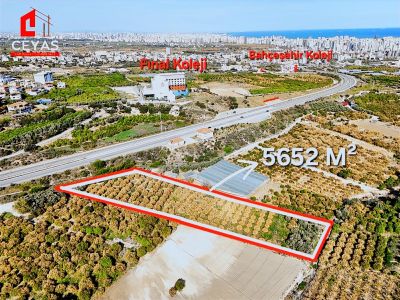 Mezitli 5650m² Kuyuluk Otoban Baglantı Yolu Kenarı Satılık Bahçe