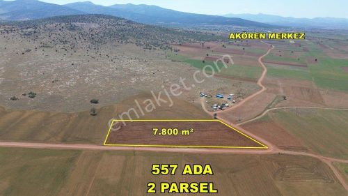 Konya / Akören / Hacılar 7.800 M² Tarıma Ve Hayvancılığa Uygun Tarla