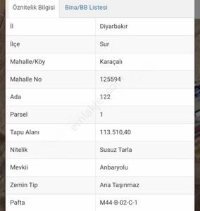 Msk"gayrimenkul Den Satılık Tarla Yola Sıfır