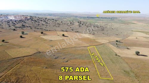 Konya / Akören / Hacılar'da 2.799 M² Yatırıma Uygun Müstakil Tarım Arazisi