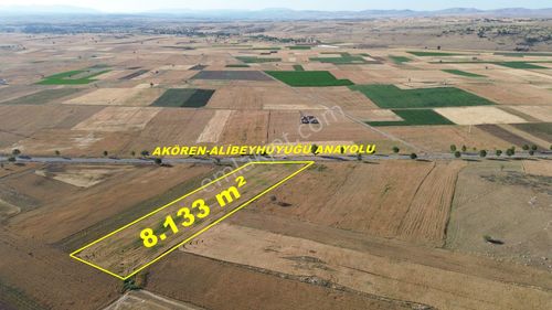 Konya / Akören - Alibeyhüyüğü Yoluna Cephe 8.133 M² Tarla