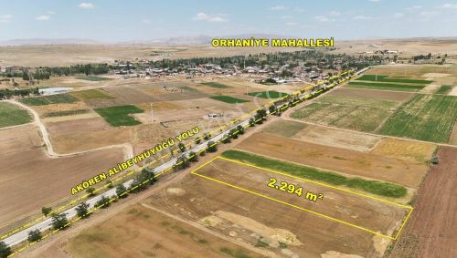 Konya / Akören / Orhaniye Mahallesinde 2.294 M² Müstakil Tapulu Tarla