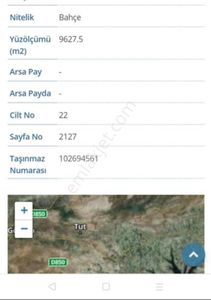 Sahibinden Satılık Arsa Ve Bahçe Acil Satılık