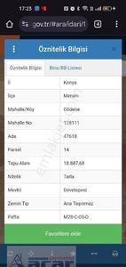 Meram Gödene'de Satılık 309 Metre Bahçe Yeri