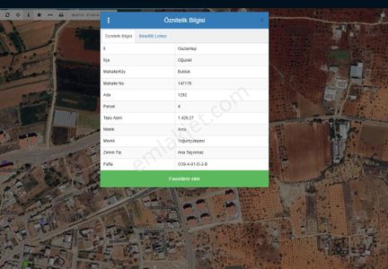 Cma Gayrimenkulden Satılık Oğuzeli Buldukta A5 Konut Arsası