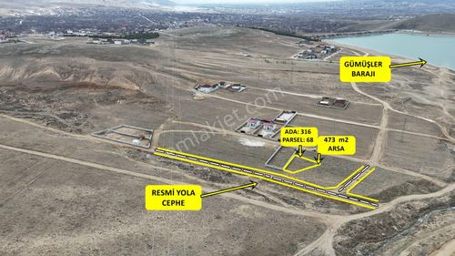 E.gökal Aktaş Baraj Manzaralı 473 M2 Yola Cephe Arsa ! Uygun !