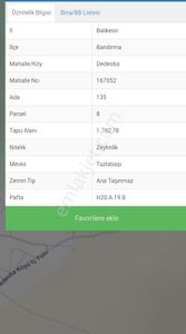 Bandırma Dedeobası Mahallesi Denize Yakın Satılık Zeytinlik