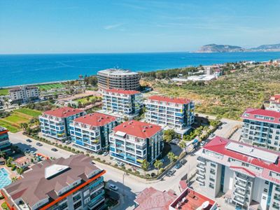 Alanya Kestel’de Denize 200 M, Güney-batı Cepheli 1+1 Eşyalı Daire
