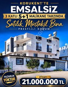 Korukent’te Emsalsiz 3 Katlı 5+1 Malikane Tarzında Satılık Müstakil Bina – Prestijli Konum