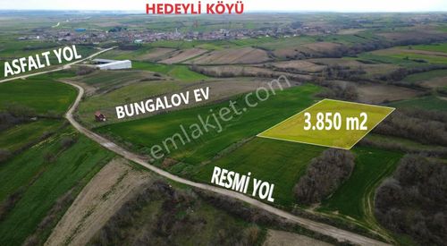 **hayrabolu Hedeyli Köye Yakın 3.850 M2 Arazi**