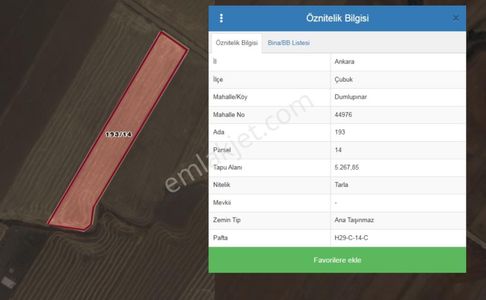 Çubuk Dumlupınar'da 5267 M² Yatırımlık Arsa, Esenboğa Havaalanı Ve Üniversite Yanı Başında!