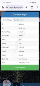 Bandırma Edincik Mahallesi 2.655m2 Satılık Zeytinlik