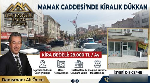 Hafızoğlu Emlak Tan Mamak Caddesinde İşyeri