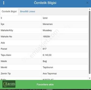 İzmir Menemen'de Satılık 6.140 M2 Depolama Alanına Uygun Tarla