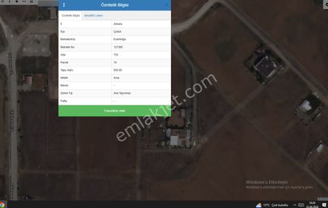 Cihandan Çubuk Esenboğa Mah Bulvara Yakın Tek Topu Satlık Arsa
