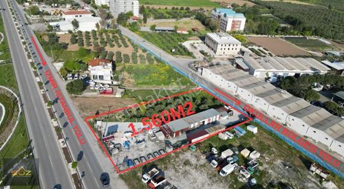 Ana Yol Üstü Satılık Ticari İmarlı 1560m2 Arsa