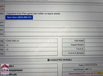 Şemiklerde 8924 M² Alan İçerisinde 3673 M² Hisse Payımız