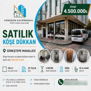 Her İşe Uygun Satılık Köşe Dükkan Tramvaya 1 Dakika