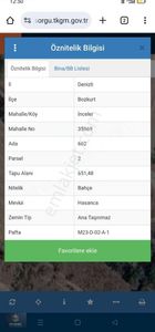 Denizli Bozkurt Tek Tapu 650 M2 Bahçe