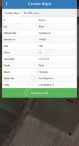 Ege Emlaktan Küçükevren Köyünde Yola Sınır Tarla