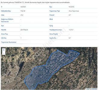 Sahibinden Kozan Kalesi Altında Mükemmel Manzaralı Zeytinlik