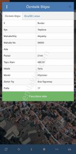 Burdur Yeşilova Akçaköy'de 480 M2 Satılık Tarla