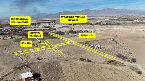 E. Gökal Bahçeli Toki Karşısı Köşe Başı 450 M2 Arsa !!