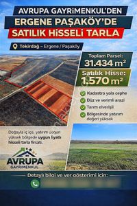 Ergene Paşaköyde Satılık Kelepir Hısselı Arsa