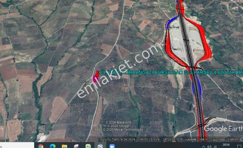 Orhangazi Cihanköy De Köy Asfaltına Cephe 4.600 M Kare Tarla