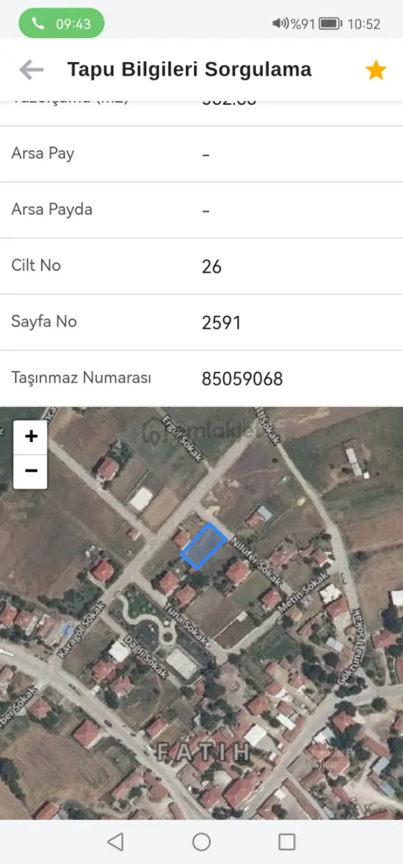 Lüleburgaz Evrensekiz Fatih Mah Satılık Arsa