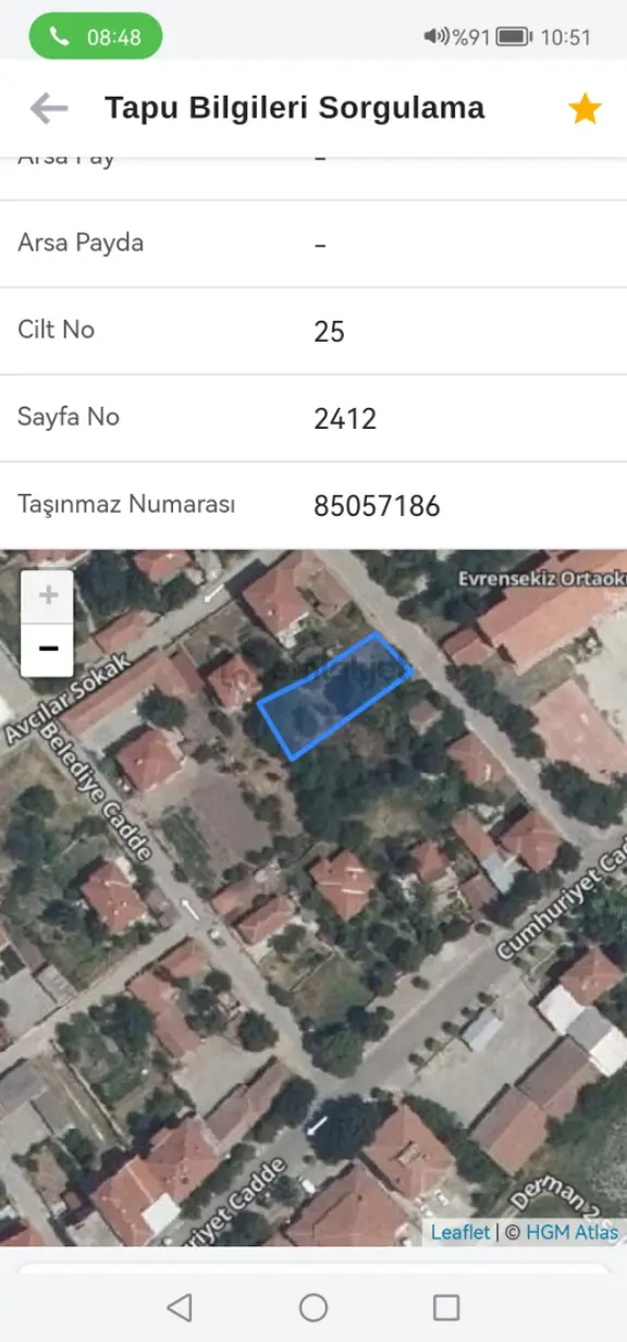 Lüleburgaz Evrensekiz Fatih Mah Satılık 540.m2 Arsa