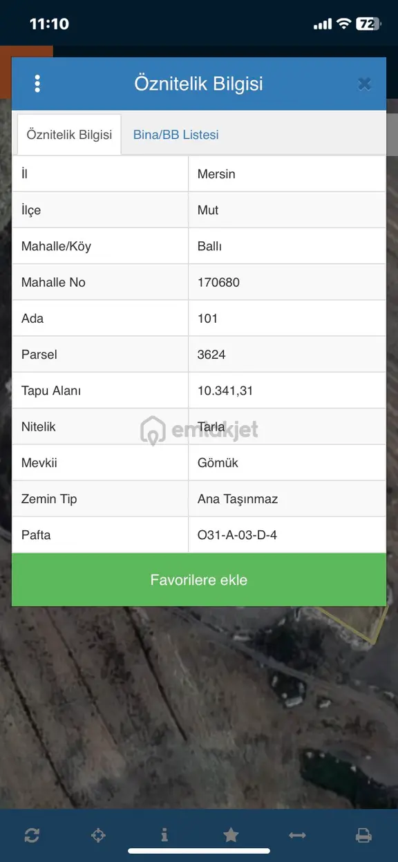 Mersin Mut Ballı Köyü Satlık Tarla 1