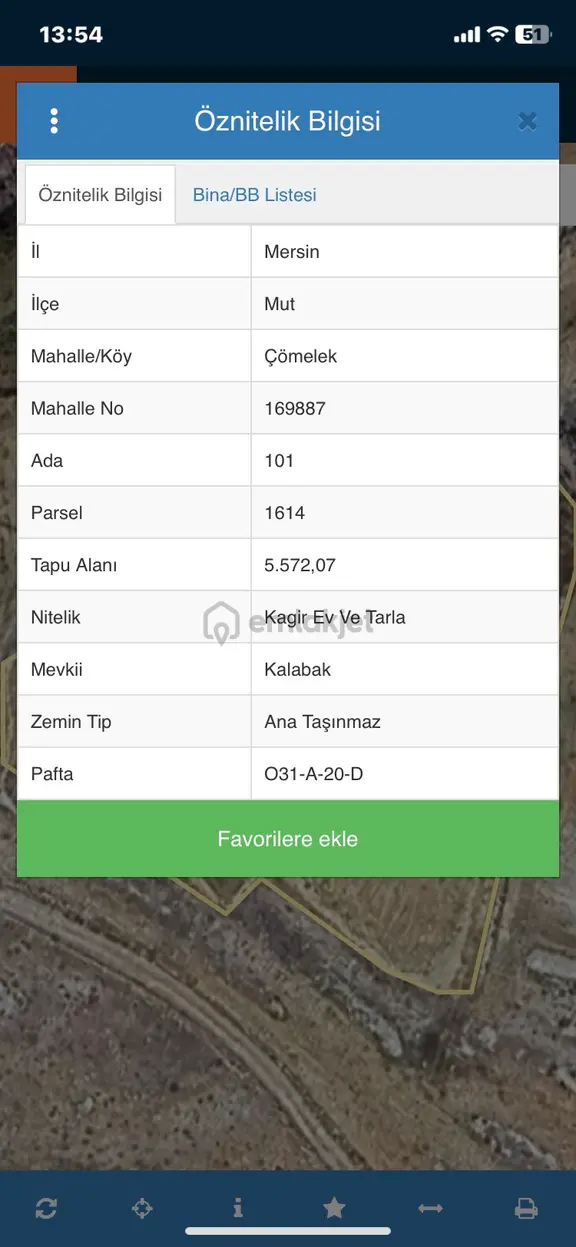 Mersin Mut Çömelek Köyü Satlık Tarla Ve Yıkık Ev 1