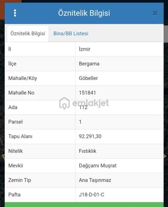 Bergama Göbeller Mah Satılık Fıstıklık 2