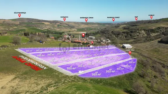 Tekirdağ Çanakçı'da Tüm Altyapısı Hazır 200m² İmarlı Arsalarımız 1