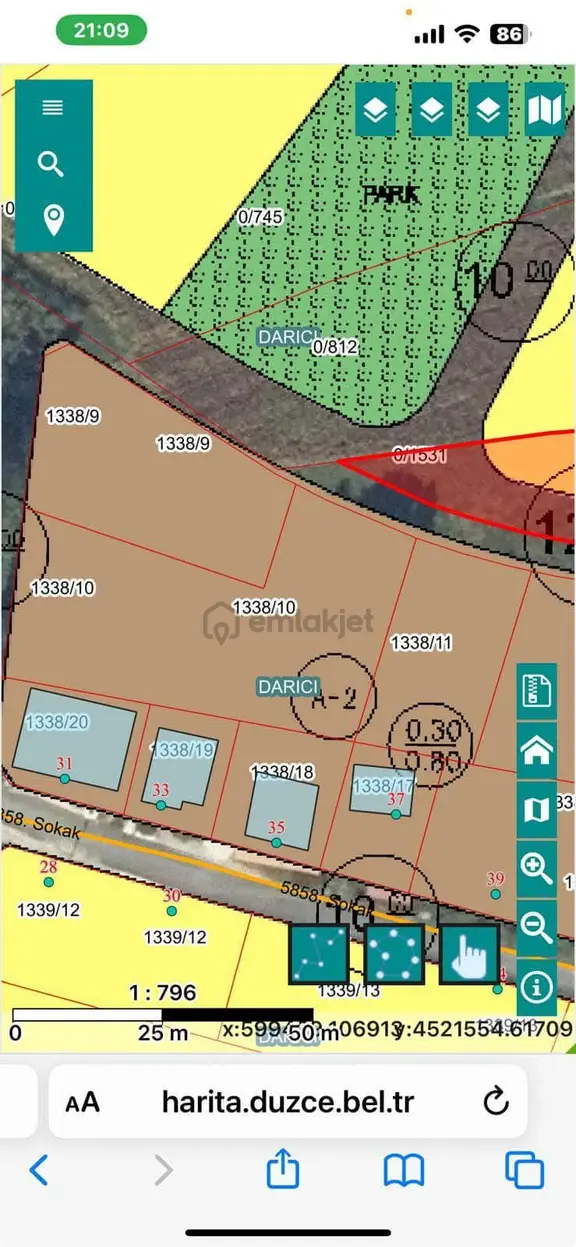 Darıcı Mah 1197m2 Arsa Satılık 2