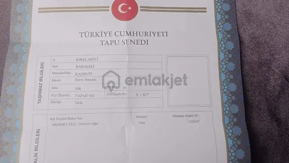 Sahibinden Üniversite Hocasından Villalık Çiftlik Yapmaya Uygun Satlık Arazi 1