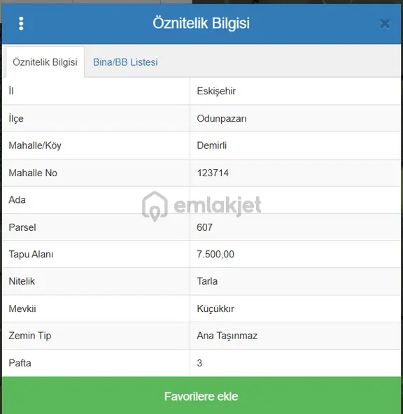 Demirli Mahallesinde Şok Fiyata 7.5 Dönüm Satılık Tarla 2