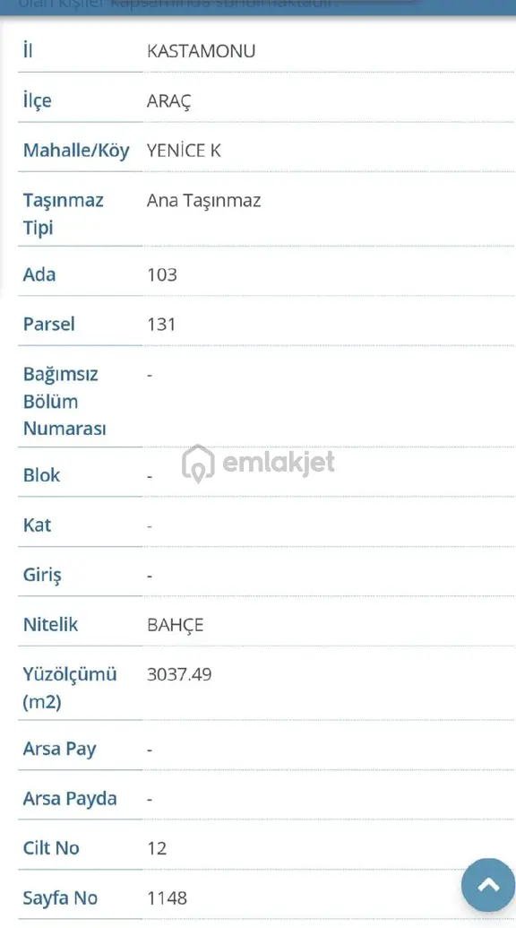 Sahibinden Kastamonu Araç Çıkışında Yol Kenarı 3 Dönüm Bahçe 2