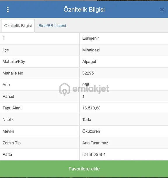 Mihalgazi Alpagut' Ta Satılık Tarla 2
