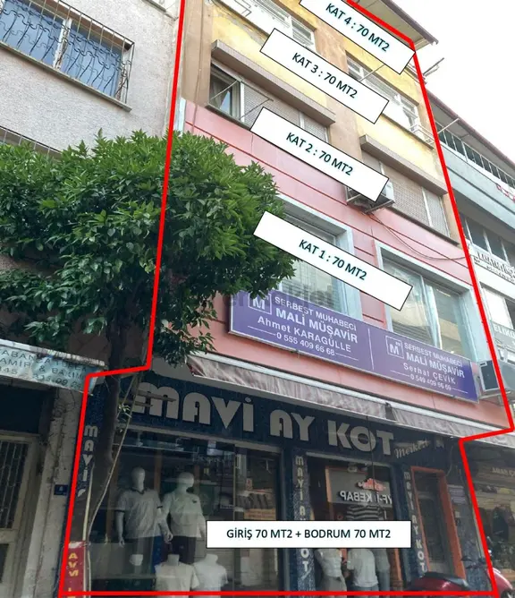 Nazilli Çarşı İçi Satılık Bina: 4 Daire + 1 Dükkan (420m²) 2