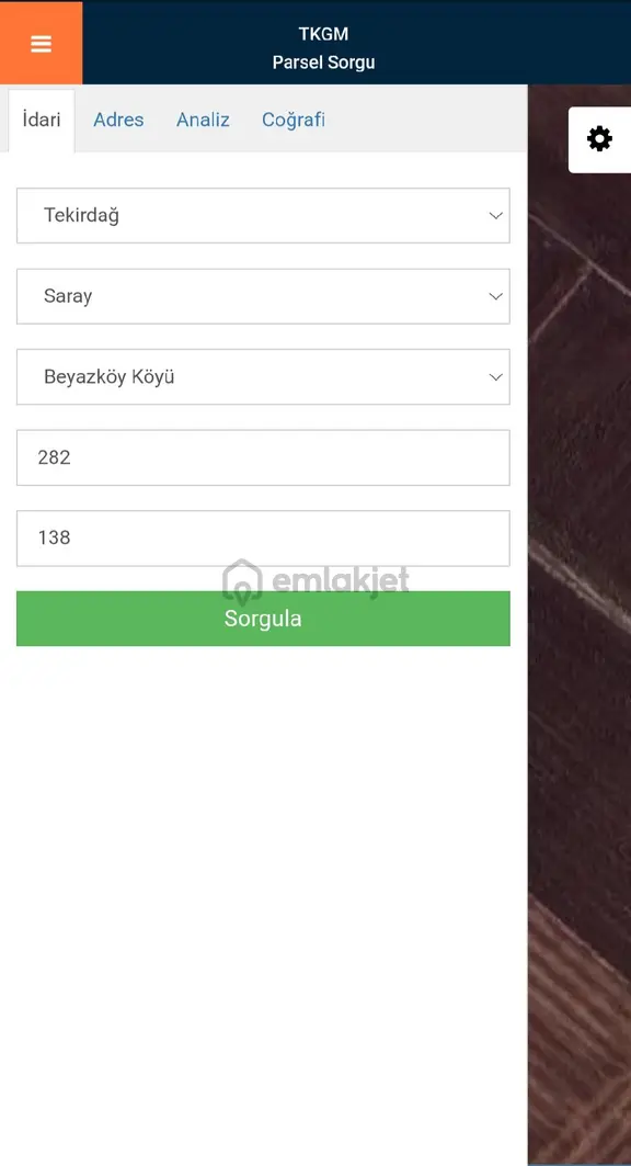 Saray Beyazköyde Satılık Hisseli Tarla 277m² (yatırımlık) 2