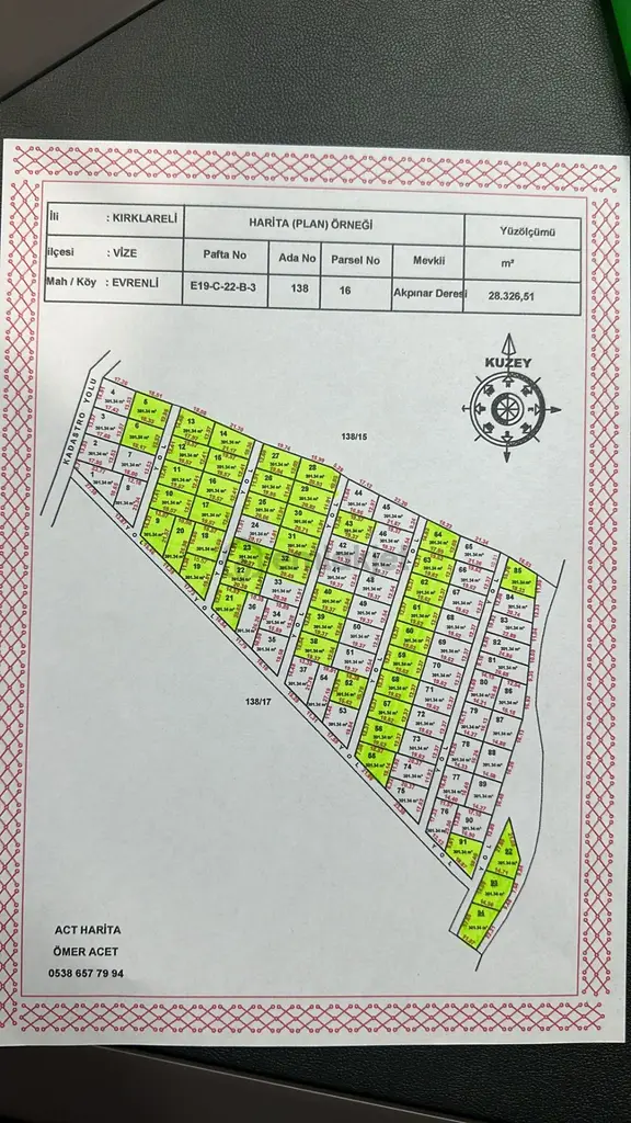 Sahibinden Vize Evrenli Köyünde Cadde Cephe Satılık Arsa 2