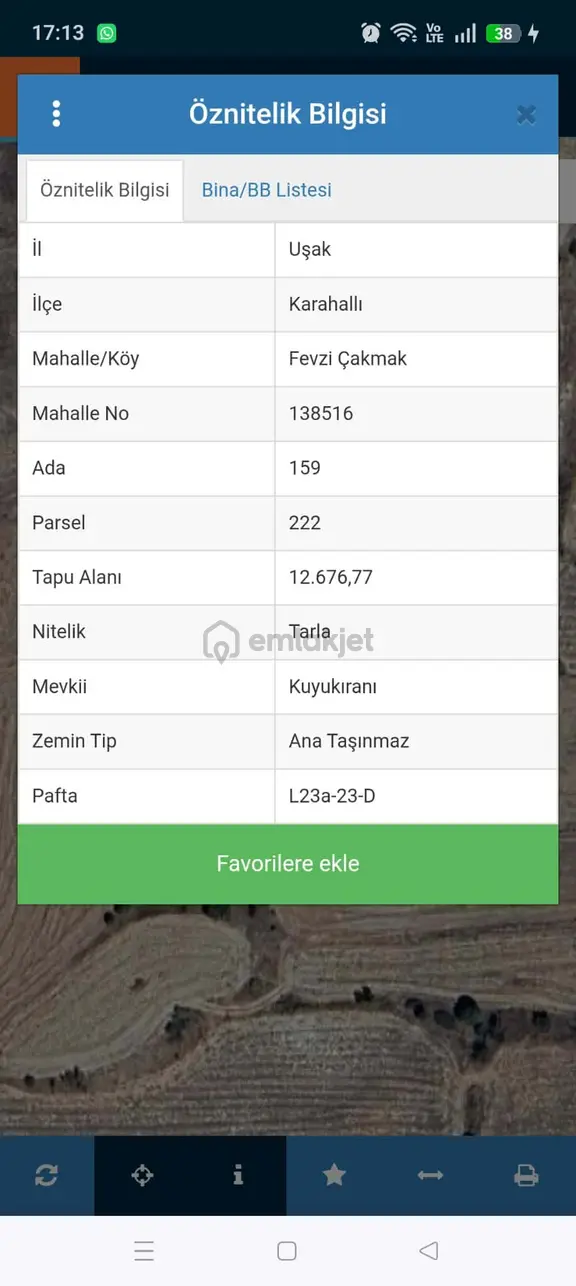 Fırsat İlandır ! Kısa Süreliğine 15.560 M2 Tarla Tek Ve Son Fiyat: 695 Bin Tl !!! 2